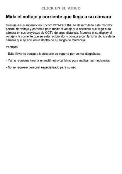 Medidor Portátil de Voltaje y Corriente / MIDE EL VOLTAJE Y CORRIENTE QUE LLEGA A TU CAMARA, así como la CAIDA DE TENSION / Muestra en el Display la Información / Rango de Medición 3 .6Vcc ~ 15Vcc.