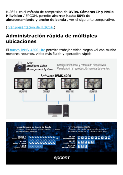 DVR  16 Canales 4K TURBOHD + 16 Canales IP / 8 Megapixel/ Audio por Coaxitron/ 2 Bahías de Disco Duro / 4 Canales de Audio / 16 Entradas de Alarma