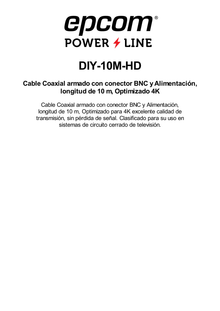 Cable coaxial ( BNC RG59 ) + Alimentación / SIAMÉS / 10 Metros / 100 % COBRE / Para Cámaras 4K  / Uso interior y exterior