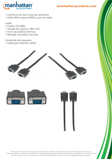 CABLE MANHATTAN PARA MONITOR SVGA 1.8M M-M