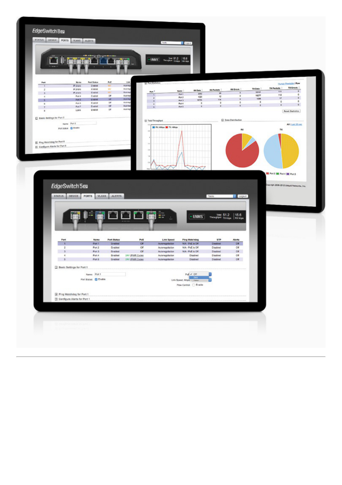 EdgeSwitch 5XP Administrable de 5 Puertos Gigabit PoE de 24 V Pasivo, con funciones avanzadas de Capa 2