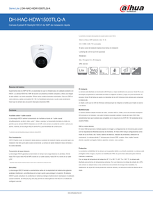 Camara Dahua DH-HAC-HDW1500TLQN-A domo 5 mpx lente 2.8mm IR 30 m plastico exterior microfono starlight IP67