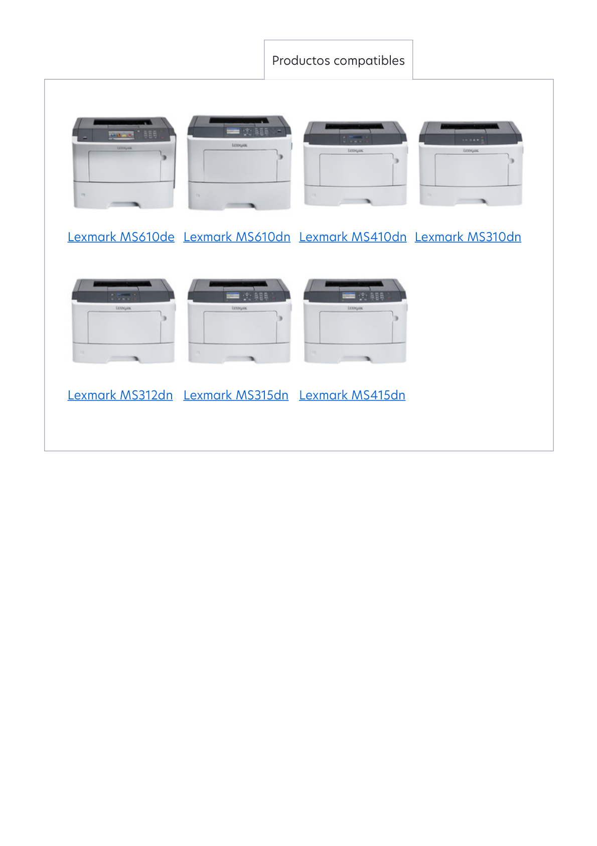 TONER LEXMARK 502 504  50F4000 MS310dn/MS312dn/MS315dn/MS410dn/MS415dn/MS610dn/MS610de NEGRO (1 500 PAG)