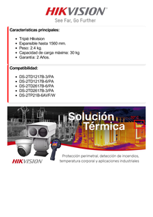 Tripie Universal HIKVISION / Compatible con Cámaras Térmicas