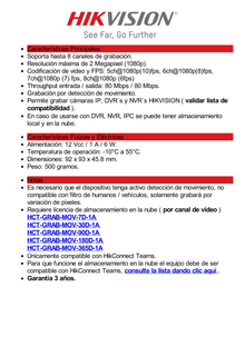 Adaptador para Grabación en la Nube / Soporta 8 Canales de Video y Audio / Compatible con Hik-Connect Teams / Permite Grabar Camaras IP, DVR´s o NVR´s