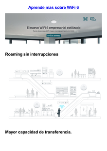 Punto de Acceso Omada / Wi-Fi 6 AX3000 MU-MIMO 4x4 / Mesh Omada / Alta Densidad de Usuarios / Configuración por Controlador o Stand-Alone / Para Montaje en Techo/pared / Alimentación PoE+