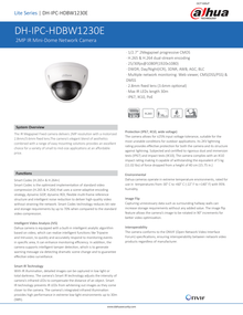 DAHUA IPC-HDBW1230E- CAMARA IP DOMO 2 MEGAPIXELES  / LENTE DE 2.8MM / ANTIVANDALICA IK10 / H.265 / IR 30 METROS / DWDR / IP67/