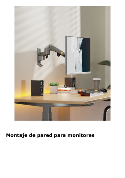 Montaje de Pared para Monitores de 17 a 35" / Soporta hasta 12 Kg / Vesa 75 x 75 / 100 x 100 / Acero