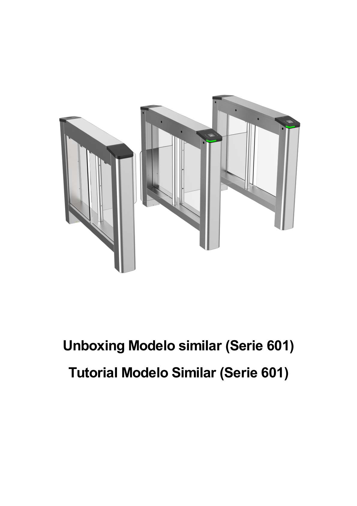 Torniquete Swing CENTRAL Serie 220 para Ampliar Numero de Carriles de 90 cms / Preparación para instalar terminal facial con montaje DS-KAB6ZU1 / 3,000,000 MCBF / 4 Pares de IR