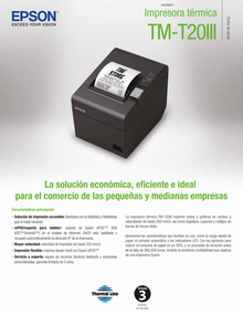 MINIPRINTER EPSON TM-T20III-001 TERMICA MONOCROMO SERIAL/USB