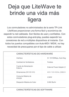 Switch para escritorio 8 puertos 10/100Mbps