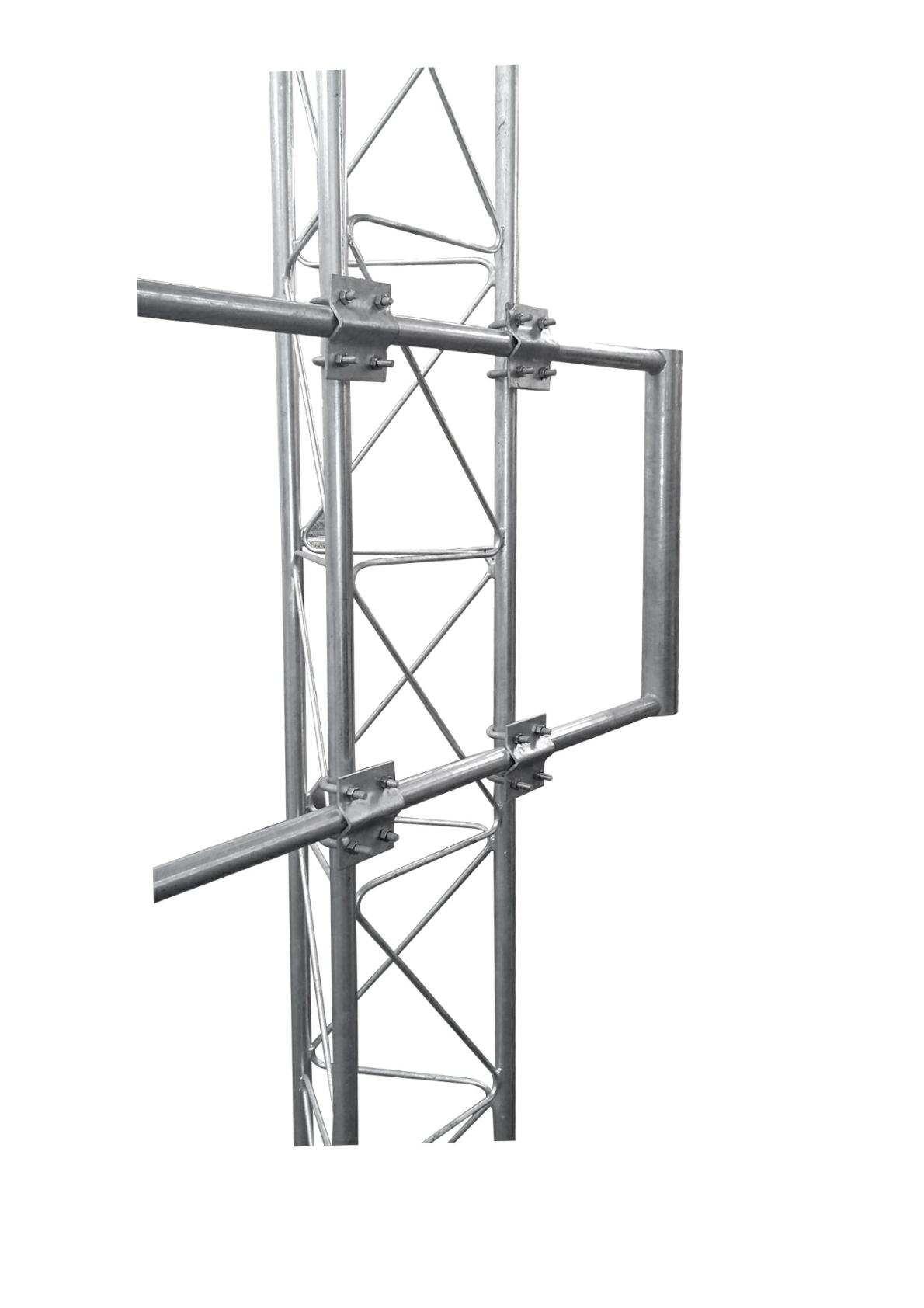 Brazo Uso Rudo para Torre STZ Galvanizado por Inmersión en Caliente de 170 x 60 cm Tubo 2" Ced 30.