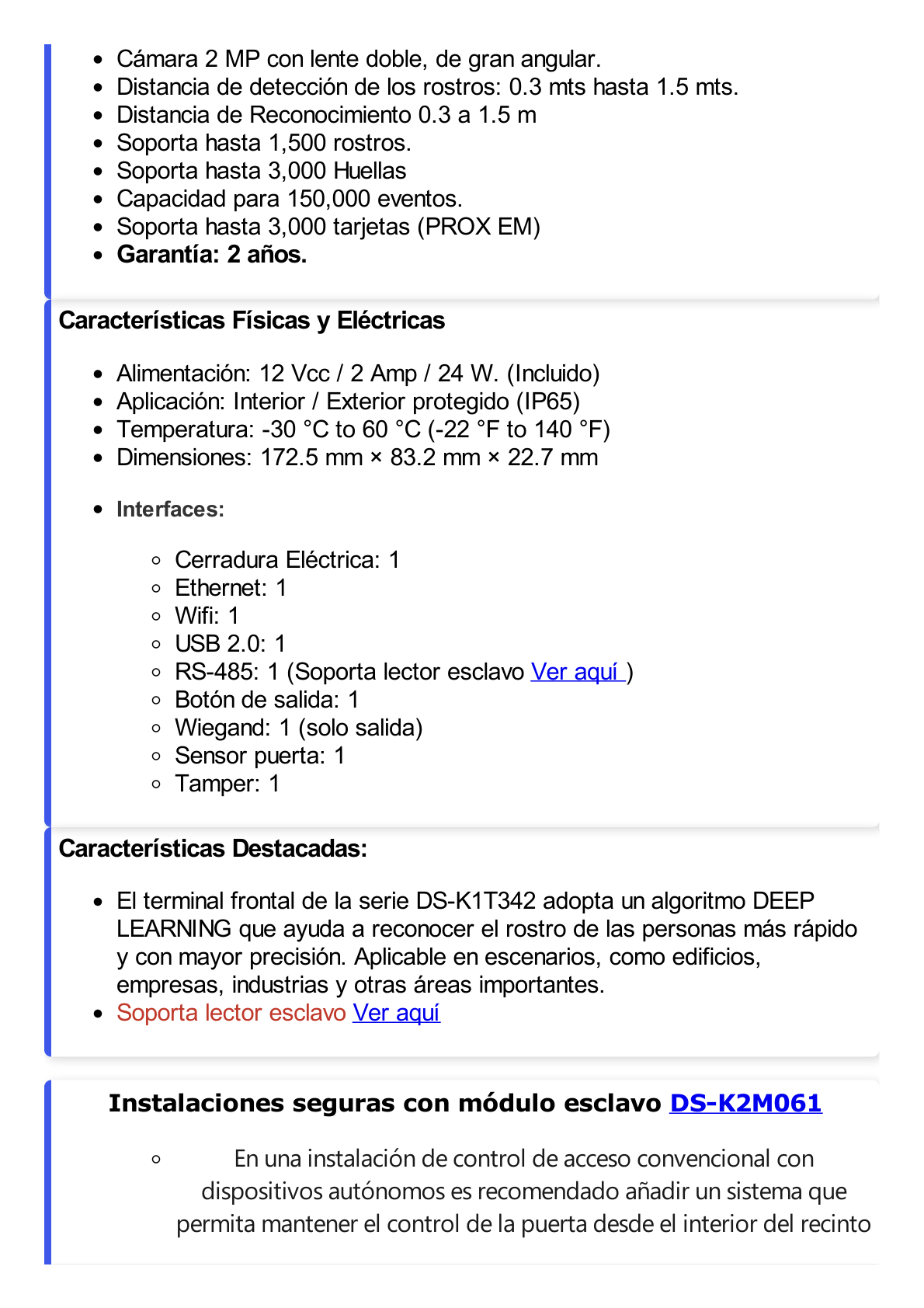 Terminal Min Moe PoE & WiFi de Reconocimiento Facial y Huella co Lector PROX EM / Exterior IP65  / Hasta 1.5 mts en Lectura de Rostro / Soporta P2P / 1,500 Rostros / 3,000 Huellas / Salida 12 Vcd para Chapa / PoE