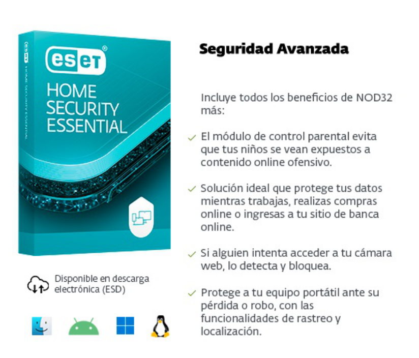 ESD ESET Home Security Essential  6 Licencias 2 Años