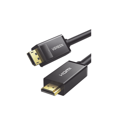 Cable DP Macho a HDMI Macho | Longitud 5m | Soporta 4K@30Hz | Soporta 3D | Cobre Estañado 28AWG | Blindaje interno múltiple | Transmisión Unidireccional | Botón de Liberación | Chip de Última Generación.