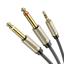 Cable de Audio Premium de 3.5 mm a 6.35mm / Blindaje Interior Múltiple / Transferencia de Audio sin Pérdidas / 5 Metros / Caja de Aleación de Zinc / Amplia Compatibilidad.