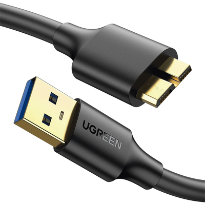 Cable Adaptador USB-A 3.0 a Micro USB 3.0 / 0.5 Metros / Carga y Sincronización de Datos / Velocidad de hasta 5 Gbps / Blindaje Interior Múltiple / Núcleo de Cobre Estañado de 22 AWG / Compatibilidad Universal.