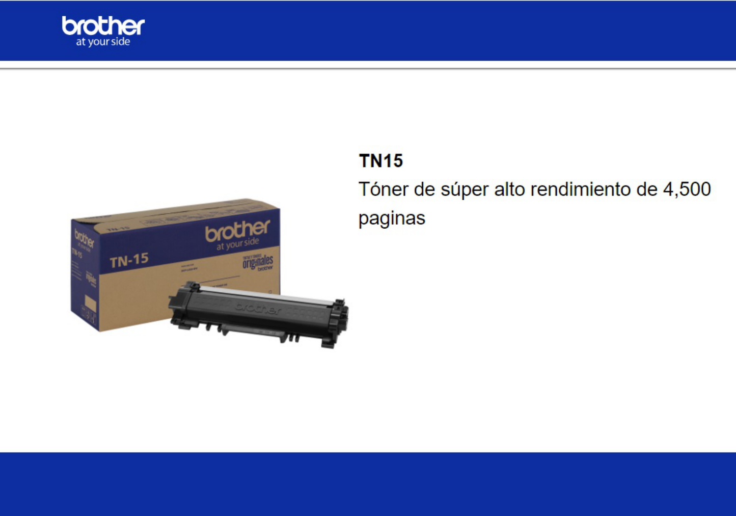 TONER BROTHER TN15 NEGRO DCP-L2551DW (4 500 PAG)