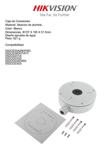 Caja de Conexiones de Exterior con Tapa para Cámaras Tipo Eyeball y Turret / IP66