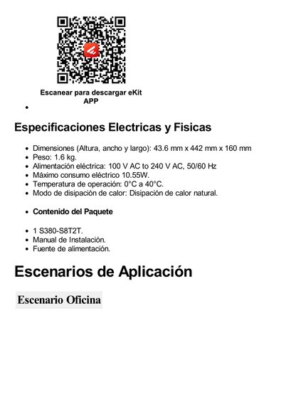 Router Multi-Servicio / 1 puerto 10/100/1000 Mbps(WAN) / 1 puerto 10/100/1000 Mbps(WAN/LAN) / 7 puertos 10/100/1000 Mbps(LAN) / Rendimiento 2 Gbps / Controla hasta 64 APs / Hasta 300 Clientes / Administración Nube Gratis