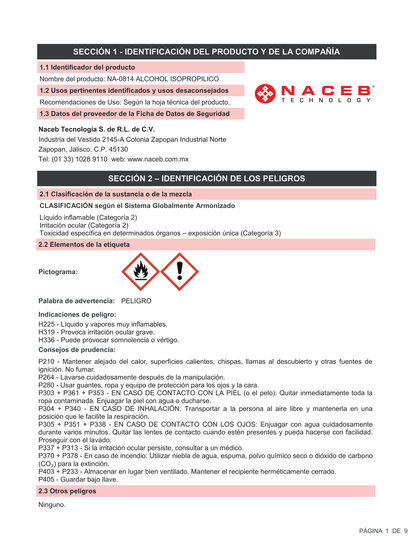 Alcohol Isopropilico 1Lt