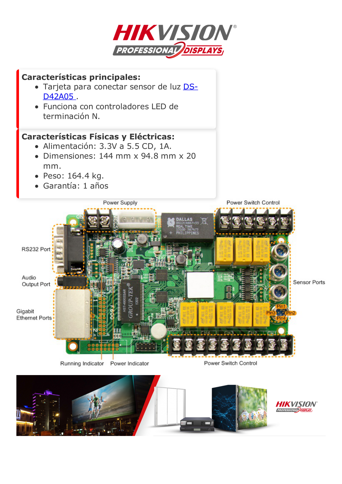 Tarjeta Receptora para Sensor de Luz / Compatible con Controladores N