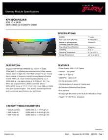 Memoria  Kingston 8GB DDR4 3600Mhz Fury Renegade RGB