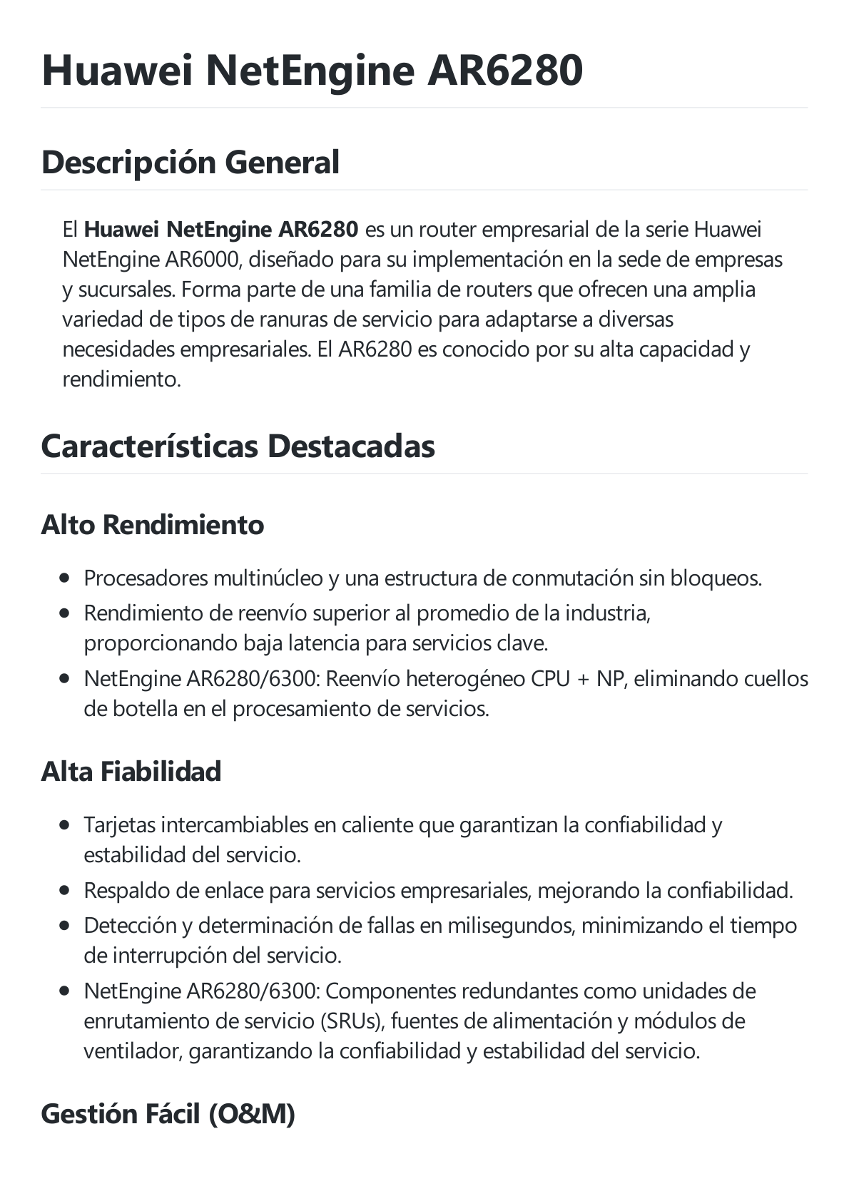 Router Huawei NetEngine para Grandes Empresas / Soporta SD-WAN, Balanceo de Cargas/Failover / VPN