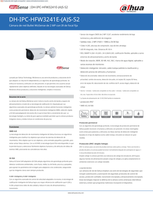 Camara Dahua DH-IPC-HFW3241E-S-S2 bullet 2 mpx lente 2.8mm IR 50 m metalica  wisense audio ranuro microsd PoE ip67