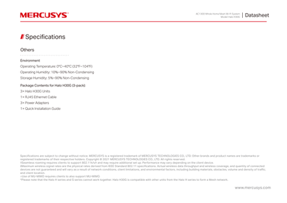 Sistema Halo H30G (3 piezas) Mercusys Mesh Wi-Fi AC1300 (2 puertos RJ45 gigabit por pieza) Beamforming