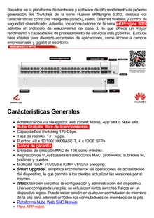 Switch Gigabit Administrable Capa 3 / 48 puertos 10/100/1000 Mbps / 4 Puertos SFP+ Uplink / iStack / Administración Nube Gratis