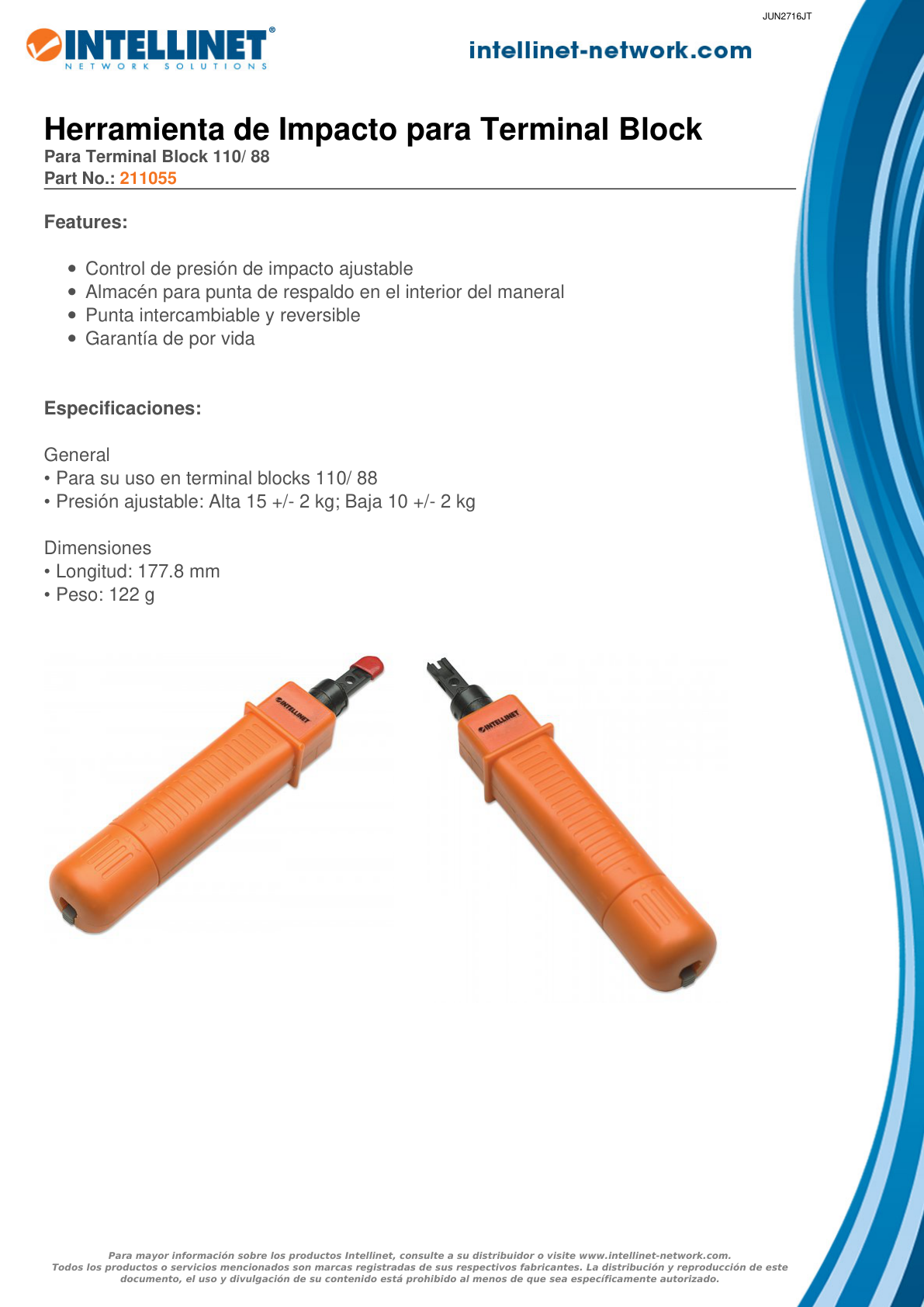 PINZA DE IMPACTO INTELLINET PARA PONCHAR