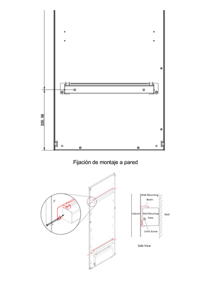 Montaje a Pared de Poster LED / Compatible con DS-D4215MI-070H(B)