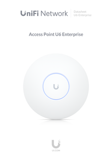 Punto de Accesso Ubiquiti U6-ENTERPRISE UniFi WiFi 6E Enterprise  alta densidad  hasta 600 usuarios  Mu-MIMO 4x4  bandas 2.4/5/6 Ghz  (1) puerto RJ45 2.5G (POE+)