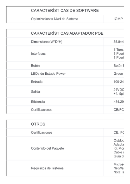 CPE de Exterior de 5 GHz AC 867 Mbps, Antena direccional de 23 dBi, potencia de 29 dBm, PoE pasivo