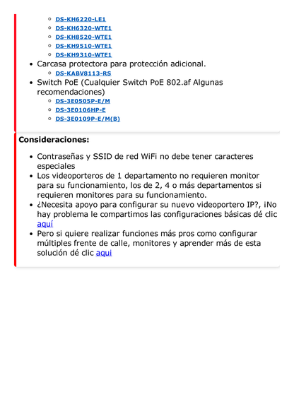 Videoportero IP 2 Megapixel / Llamada y Apertura Remota desde App Hik-Connect / PoE / Exterior IP65 + Antivandalico IK08 / 2 Departamentos / Apertura con Tarjeta / Soporta 2 Puertas y hasta 6 Monitores