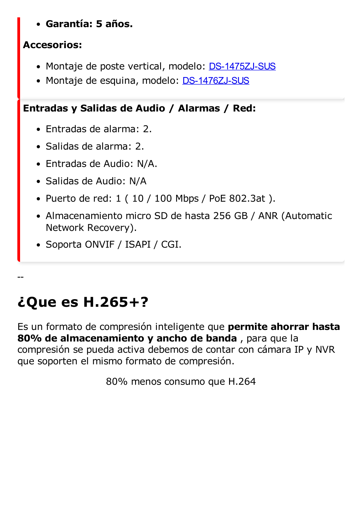 Bala IP 2 Megapixel / 50 mts IR EXIR / Exterior IP67 / IK10 / WDR (140dB) / PoE + / Entrada de Alarma y Audio / Lente Mot. 2.8 a 12 mm / MicroSD