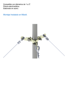 Bracket para Mástil para Sujeción de Retenida (Para mást. de 1" a 2" Diam. Ext.)