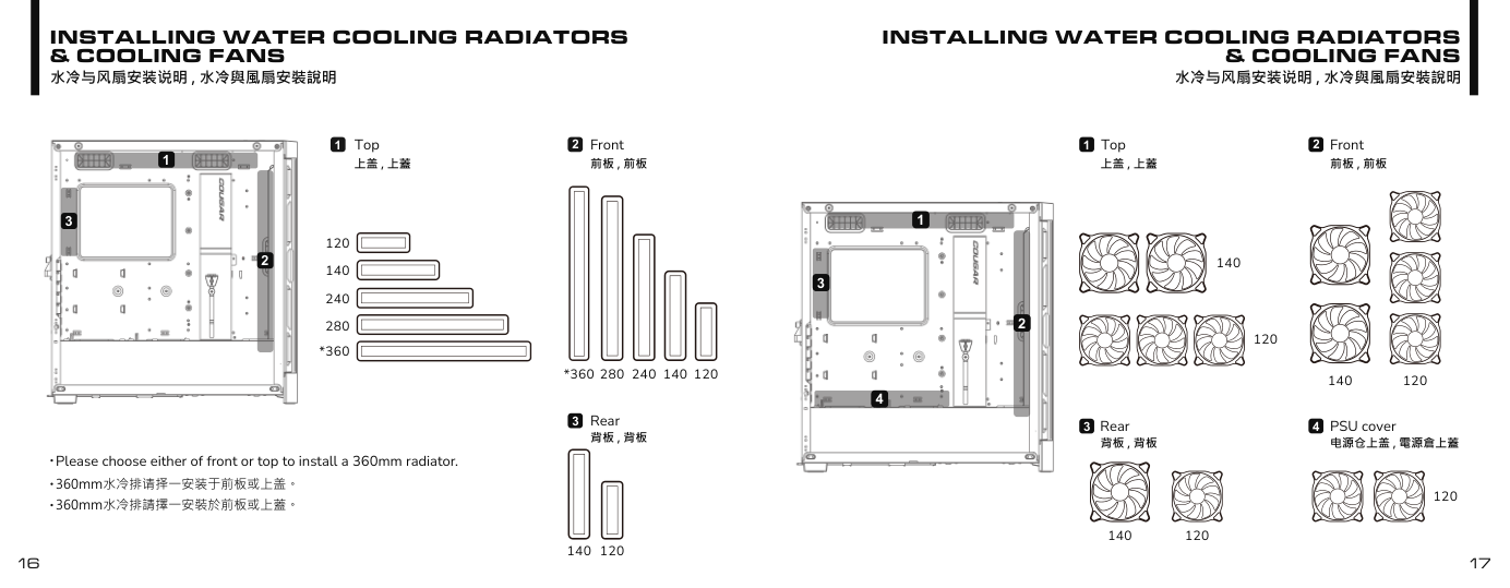 Gabinete Cougar DuoFace Pro Cristal templado Blanco ARGB ATX 4Ventiladores