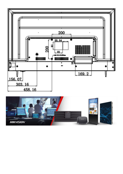 Monitor LED 4K de 50" / Entrada HDMI-VGA / Compatible con Montaje VESA (200 X 200) / Bocinas Integradas / Uso 24/7