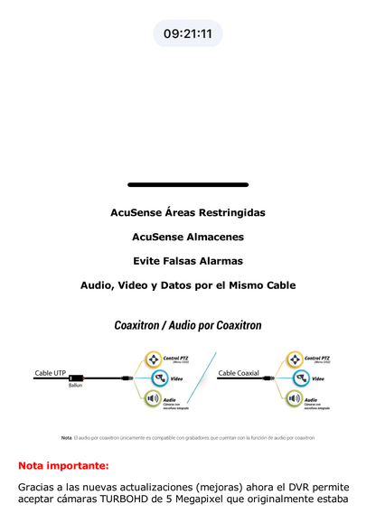 DVR 16 Canales TurboHD + 8 Canales IP / 5 Megapixel Lite - 3K Lite / Acusense (Evita Falsas Alarmas) / Audio por Coaxitron / 1 Bahía de Disco Duro / H.265+ / Salida de Video en Full HD