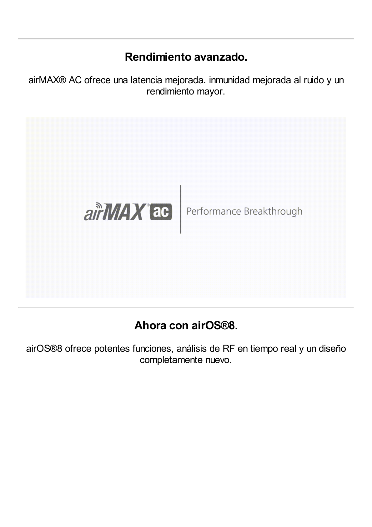 PowerBeam airMAX AC GEN2 hasta 450 Mbps, 5 GHz (5150 - 5875 MHz) con antena tipo plato altamente eficiente de 25 dBi