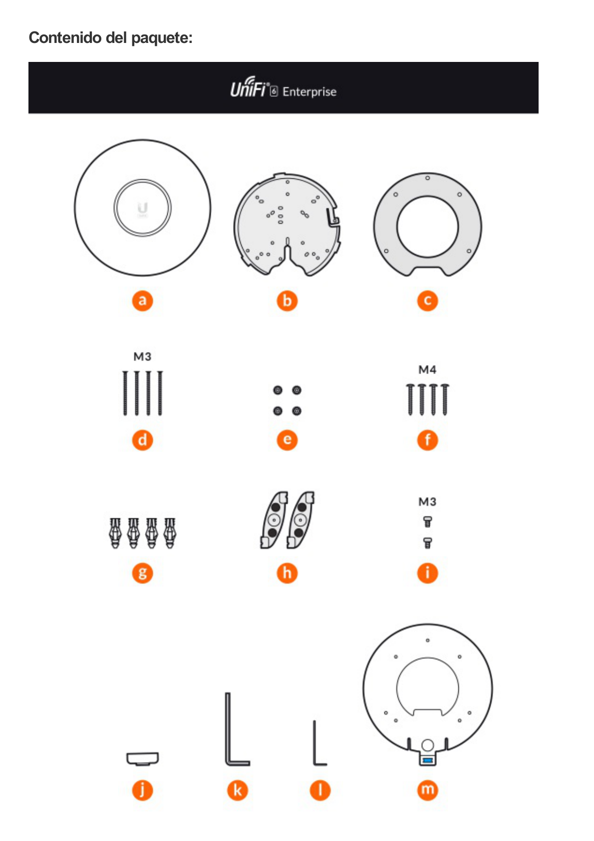 Punto de Acceso UniFi WiFi 6E Enterprise, alta densidad, hasta 600 usuarios, Mu-MIMO 4x4, bandas 2.4/5/6 Ghz, (1) puerto RJ45 2.5G (POE+)