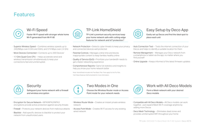 Sistema Deco XE75 (2 piezas) TP-Link Mesh Wi-Fi 6E AXE5400 Tri-Banda 6GHz+5GHz+2.4GHz 3 puertos RJ45 gigabit por pieza