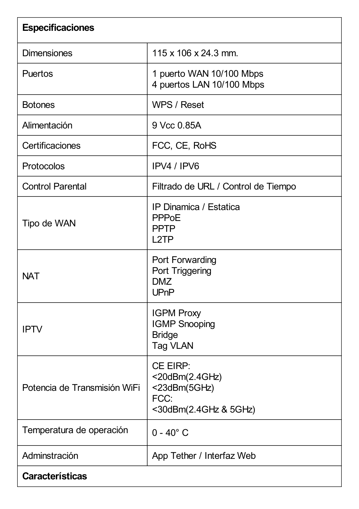 Router Inalámbrico doble banda AC, 2.4 GHz y 5 GHz Hasta 1200 Mbps, 4 antenas externas omnidireccional, 4 Puertos LAN 10/100 Mbps, 1 Puerto WAN 10/100 Mbps, Versión 6