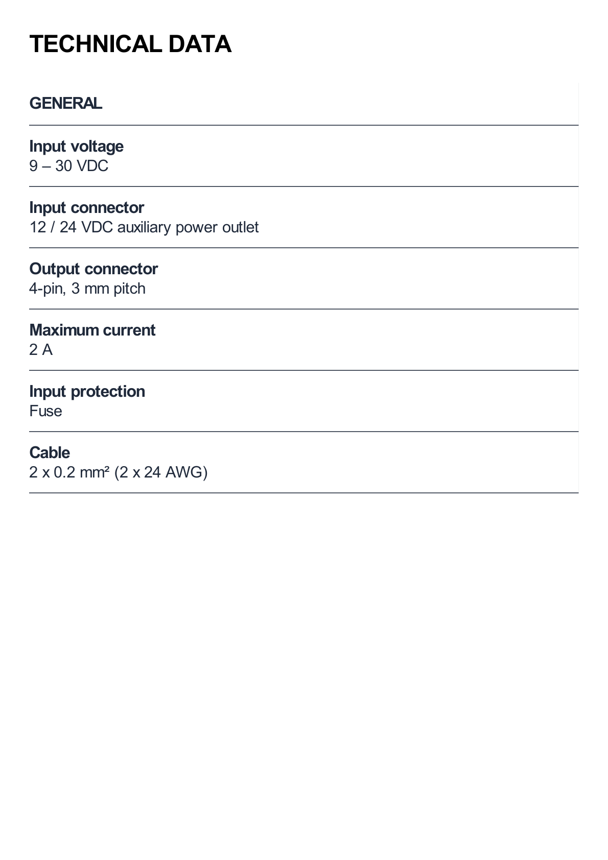 Fuente de Alimentación para Automóvil, 4 pin, Para equipos Teltonika