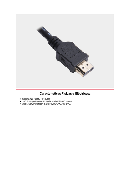 Cable HDMI de 3 Metros (High Speed) / Resolución 4K / Soporta Canal de Retorno de Audio (ARC) / Soporta 3D / Blindado para Reducir Interferencia / Chapado en Oro / Alta Resistencia y Durabilidad