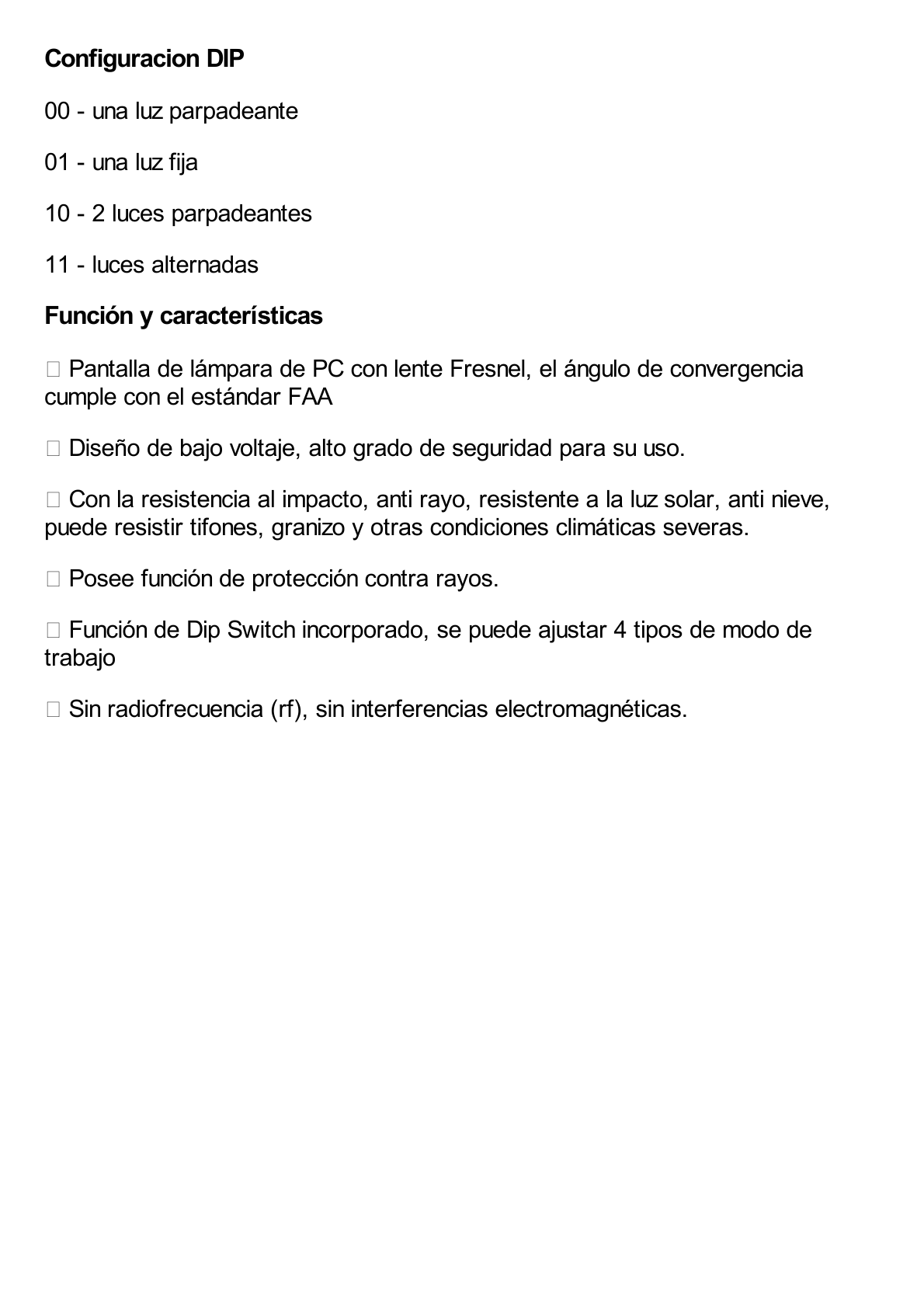 Lámpara de Obstrucción Doble color Rojo / IP65 / Luz fija o parpadeante / Voltaje de Operación 110 AC / 220 AC