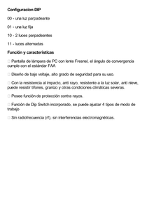 Lámpara de Obstrucción Doble color Rojo / IP65 / Luz fija o parpadeante / Voltaje de Operación 110 AC / 220 AC