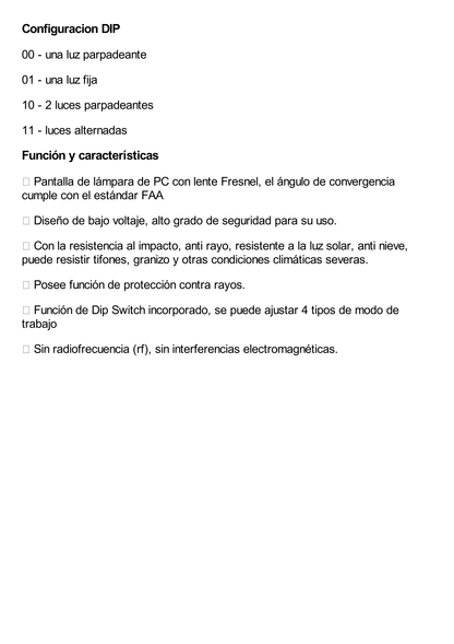 Lámpara de Obstrucción Doble color Rojo / IP65 / Luz fija o parpadeante / Voltaje de Operación 110 AC / 220 AC